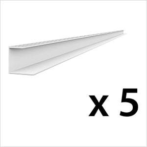 8 ft. PROCORE+ PVC Silver Carbon Fiber Slatwall Side Trim (5-Pack)