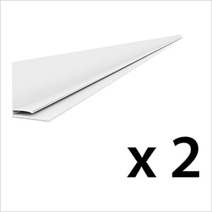 8 ft. PROCORE+ PVC Silver Carbon Fiber Slatwall Top Trim (2-Pack)