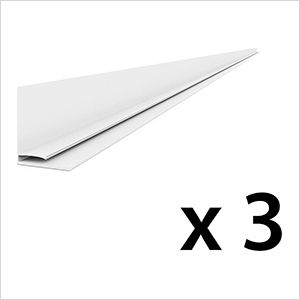 8 ft. PROCORE+ PVC Silver Carbon Fiber Slatwall Top Trim (3-Pack)