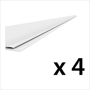 8 ft. PROCORE+ PVC Silver Carbon Fiber Slatwall Top Trim (4-Pack)