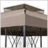 10 x 12 Steel 2-Tier Steel Soft Top Gazebo with Ceiling Hook