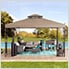 10 x 12 Steel 2-Tier Steel Soft Top Gazebo with Ceiling Hook