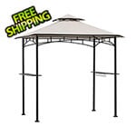 Sunjoy 5 x 8 Steel Soft Top Grill Gazebo with Bar Shelves