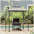 5 x 8 Steel Soft Top Grill Gazebo with Bar Shelves