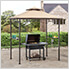 5 x 8 Steel Soft Top Grill Gazebo with Bar Shelves