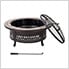 40-Inch Steel Wood Burning Fire Pit with Ceramic Tile Table Top and Fire Poker