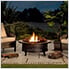 40-Inch Steel Wood Burning Fire Pit with Ceramic Tile Table Top and Fire Poker