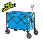 Sunjoy Group Collapsible Folding Wagon Cart with Oversized Capacity and Big Wheels