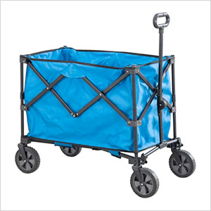 Collapsible Folding Wagon Cart with Oversized Capacity and Big Wheels