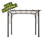 Sunjoy Group 10 x 10 Modern Metal Pergola Kit with White Adjustable Canopy