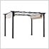 9 x 12 Steel Frame Pergola Kit with Retractable Beige Canopy Shade