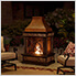 57-Inch Steel Wood Burning Fireplace with Fire Poker