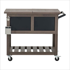 80-Quart Rolling Ice Chest Cooler Cart with Chalkboard