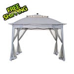 Sunjoy Group 11 x 11 Pop Up Gazebo with Solar Powered LED Light