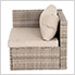 5-Piece Wicker Patio Sectional Furniture Set with Sunbrella Cushions