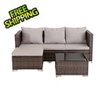 Sunjoy Group 3-Piece Wicker Patio Furniture Set with Sunbrella Cushions