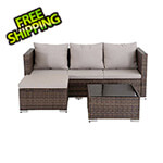 Sunjoy 3-Piece Wicker Patio Furniture Set with Sunbrella Cushions