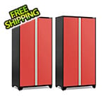 NewAge Garage Cabinets 2 x PRO Series Red 42 in. Multi-Use Locker
