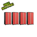 NewAge Garage Cabinets 4 x PRO Series Red 42 in. Multi-Use Locker