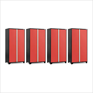 4 x PRO Series Red 42 in. Multi-Use Locker