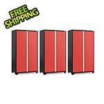 NewAge Garage Cabinets 3 x PRO Series Red 48 in. Multi-Use Locker