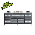 Dragonfire Tools 17-Drawer 7-Foot Heavy Duty Garage Workbench with Leveling Feet