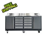 Dragonfire Tools 12-Drawer 7-Foot Heavy Duty Garage Workbench with Casters