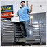 18-Drawer 9-Foot 4-1/4-Inch Heavy Duty Garage Workbench with Casters