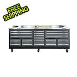 Dragonfire Tools 20-Drawer 9-Foot 4-1/4-Inch Heavy Duty Garage Workbench with Casters
