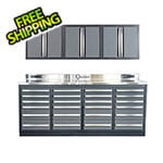 Dragonfire Tools 24-Drawer 7-Foot Heavy Duty Garage Workbench with Wall Cabinets