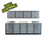 Dragonfire Tools 30-Drawer 9-Foot 4-1/4-Inch Heavy Duty Garage Workbench with Wall Cabinets