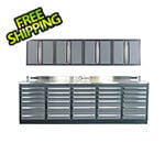 Dragonfire Tools 30-Drawer 9-Foot 4-1/4-Inch Heavy Duty Garage Workbench with Wall Cabinets