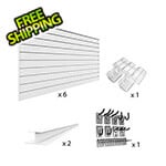 Proslat Upgraded Slatwall Wall Storage Bundle (White)