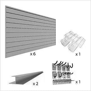 Upgraded Slatwall Wall Storage Bundle (Light Grey)