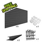 Proslat Upgraded Slatwall Wall Storage Bundle (Charcoal)