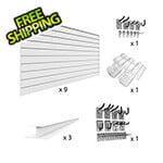 Proslat U-Turn Slatwall Wall Storage Bundle (White)