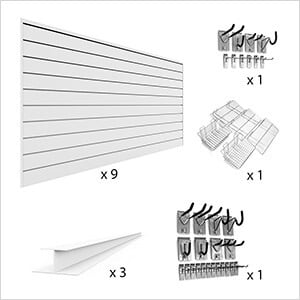 U-Turn Slatwall Wall Storage Bundle (White)