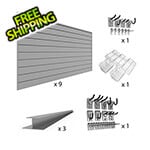 Proslat U-Turn Slatwall Wall Storage Bundle (Light Grey)