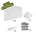 Proslat Complete Slatwall Wall Storage Bundle (White)