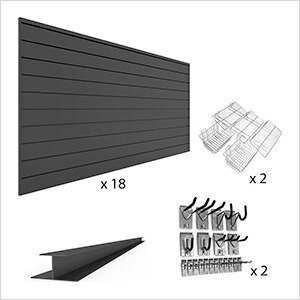 Complete Slatwall Wall Storage Bundle (Charcoal)
