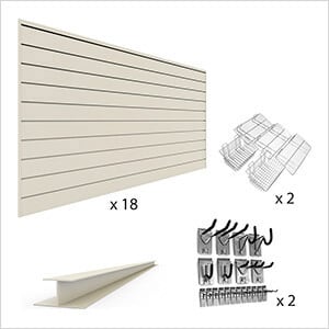 Complete Slatwall Wall Storage Bundle (Sandstone)