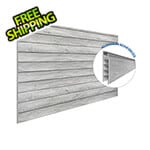 Proslat 8 ft. x 4 ft. PROCORE+ PVC Gray Wood Slatwall