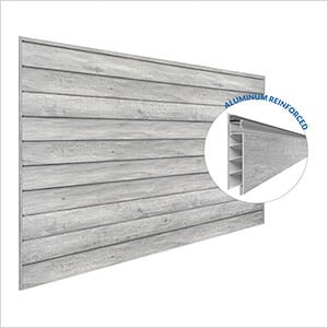 8 ft. x 4 ft. PROCORE+ PVC Gray Wood Slatwall