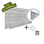 Proslat PROCORE+ PVC Gray Wood Slatwall Mini Bundle