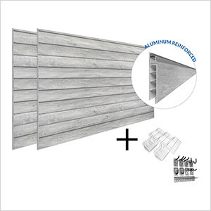 PROCORE+ PVC Gray Wood Slatwall Mini Bundle