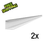 Proslat 8 ft. PROCORE+ PVC Gray Wood Slatwall Side Trim (2-Pack)