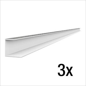 8 ft. PROCORE+ PVC Gray Wood Slatwall Side Trim (3-Pack)