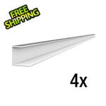 Proslat 8 ft. PROCORE+ PVC Gray Wood Slatwall Side Trim (4-Pack)