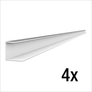 8 ft. PROCORE+ PVC Gray Wood Slatwall Side Trim (4-Pack)