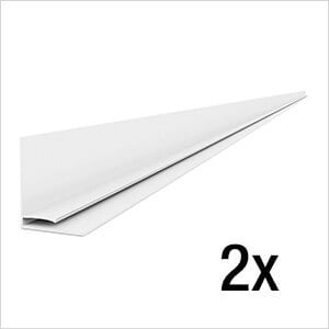 8 ft. PROCORE+ PVC Gray Wood Slatwall Top Trim (2-Pack)
